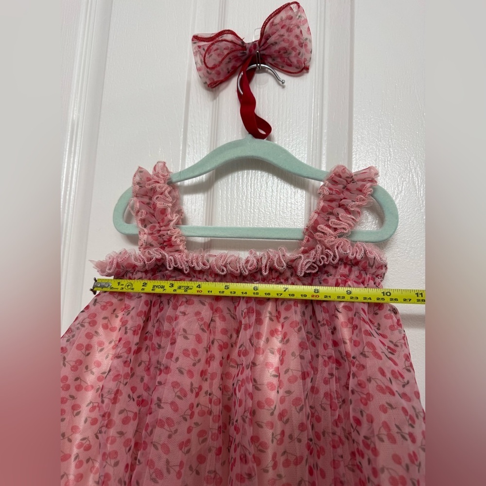 Rachel Riley London Pink Cherry Tulle Dress | Girls 4Y | NWT | Party Dress - Picture 6 of 7